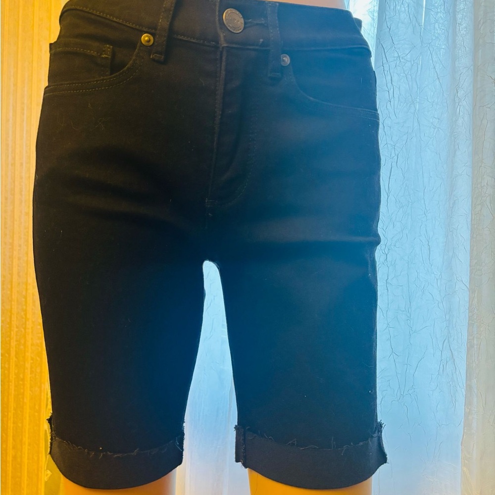 Women's Black Denim Shorts